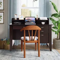 Computer Desk Pc Laptop Writing Table Workstation Student Study Furniture Brown