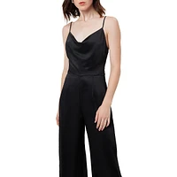 Lydia Drape Satin Jumpsuit