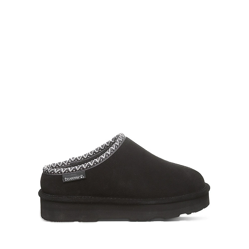 Women's Martis Suede & Wool-Blend Mule Slippers