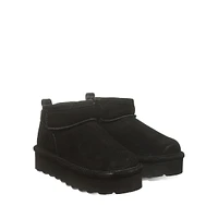 Kid's Retro Shorty Suede & Wool-Blend Ankle Boots