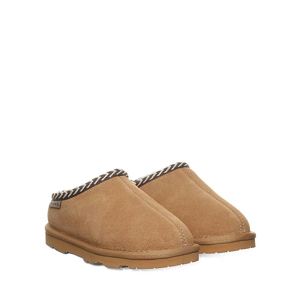 Kid's Tabitha Suede & Wool-Blend Slippers