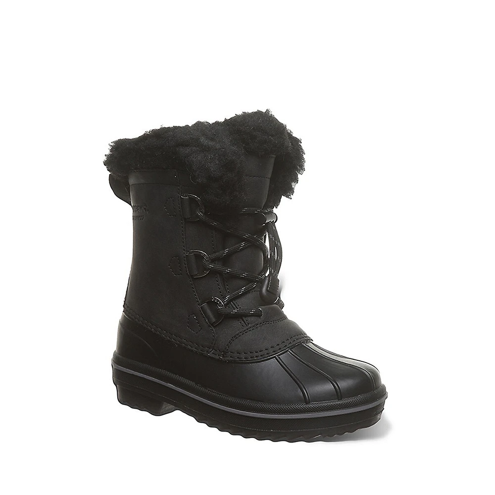 Kid's Kirsten Faux Leather & Fur Waterproof Winter Boots