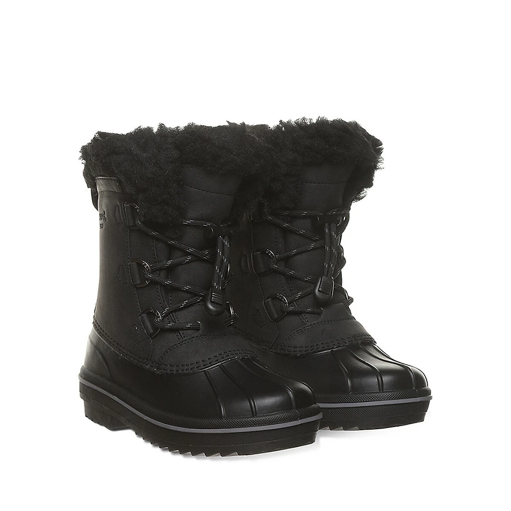 Kid's Kirsten Faux Leather & Fur Waterproof Winter Boots