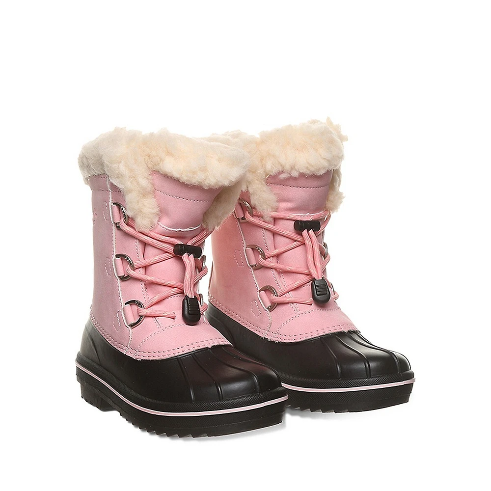 Bottes d’hiver imperméables en similicuir et similifourrure Kirsten pour enfant