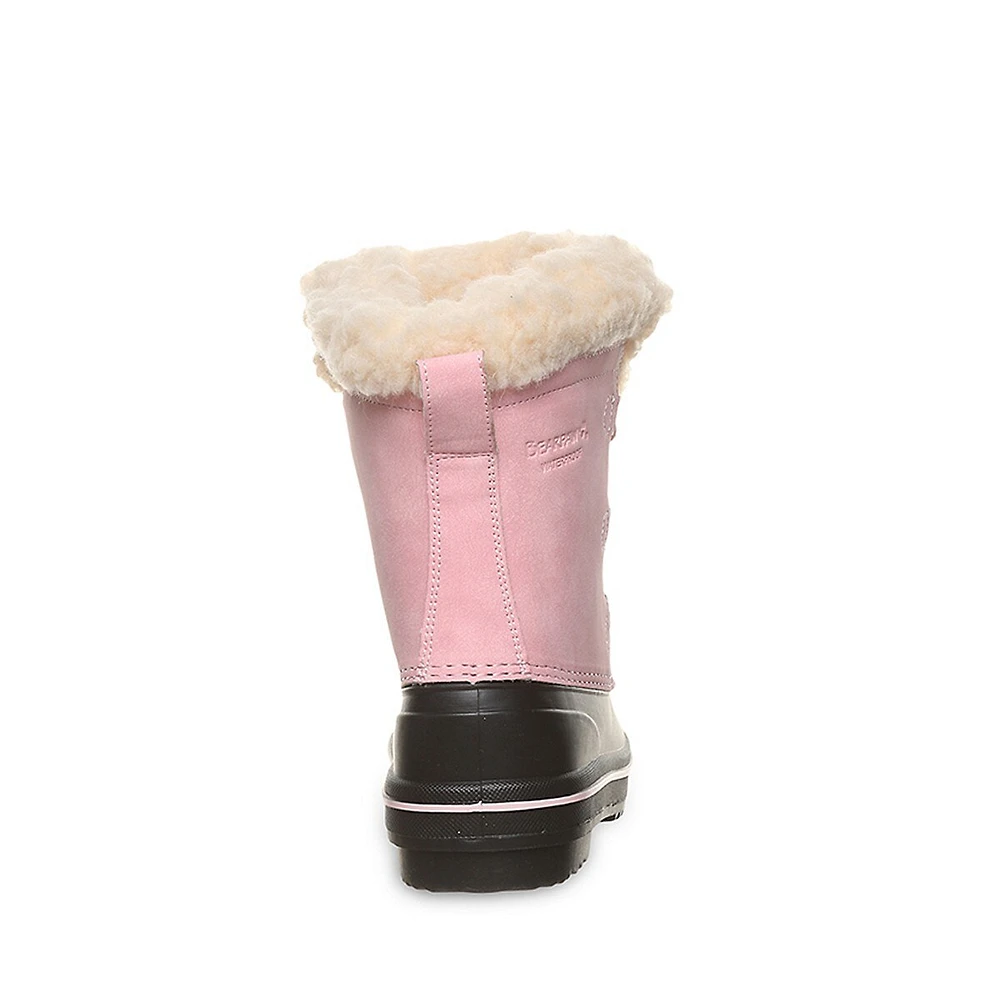 Bottes d’hiver imperméables en similicuir et similifourrure Kirsten pour enfant