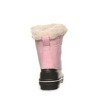 Bottes d’hiver imperméables en similicuir et similifourrure Kirsten pour enfant