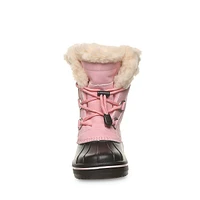 Bottes d’hiver imperméables en similicuir et similifourrure Kirsten pour enfant