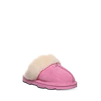 Kid's Loki Suede & Wool-Blend Slippers