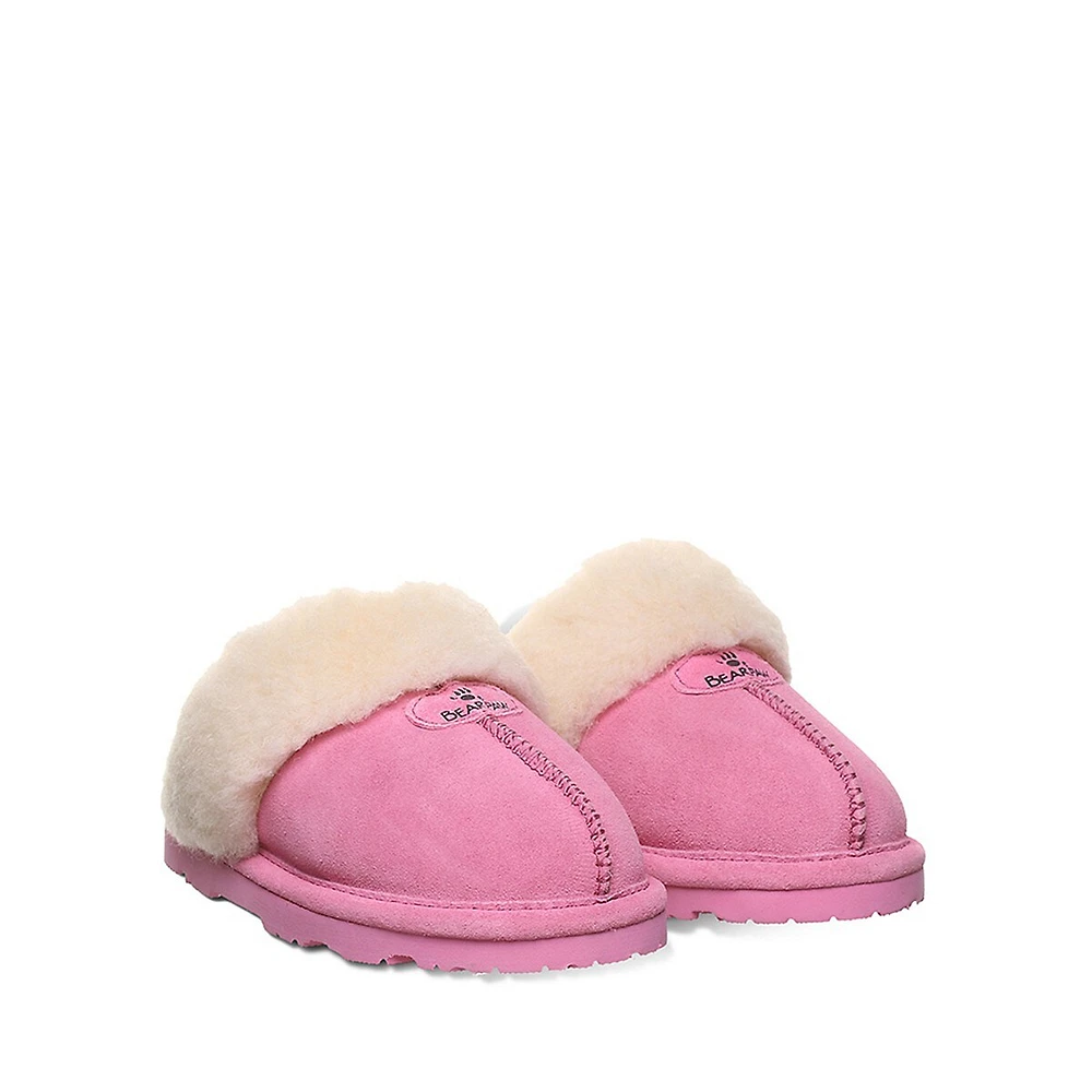 Kid's Loki Suede & Wool-Blend Slippers