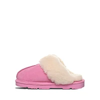 Kid's Loki Suede & Wool-Blend Slippers