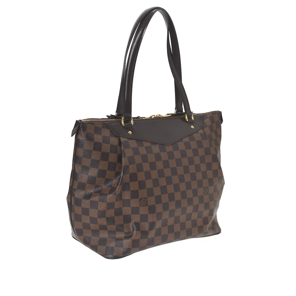 LOUIS VUITTON Westminster GM Damier Ebene Tote Shoulder Bag Brown