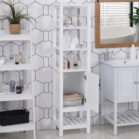 Bathroom Storage Cabinet With 4 Open Shelves