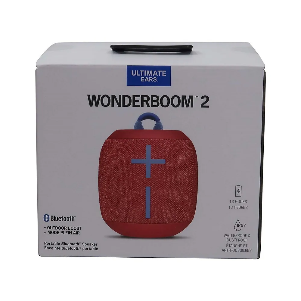 Wonderboom 2 Portable Bluetooth Speaker (radical Red)