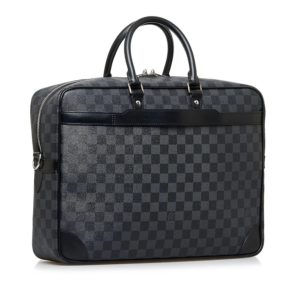 Louis Vuitton Monogram Macassar Porte-Documents Voyage PM - Brown