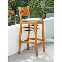 Chaise de bar contemporaine en bois Gloucester pour terrasse