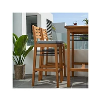 Chaise de bar contemporaine en bois Gloucester pour terrasse