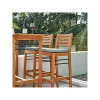 Chaise de bar contemporaine en bois Gloucester pour terrasse