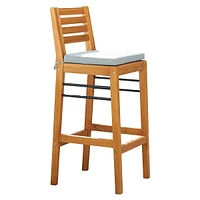 Chaise de bar contemporaine en bois Gloucester pour terrasse