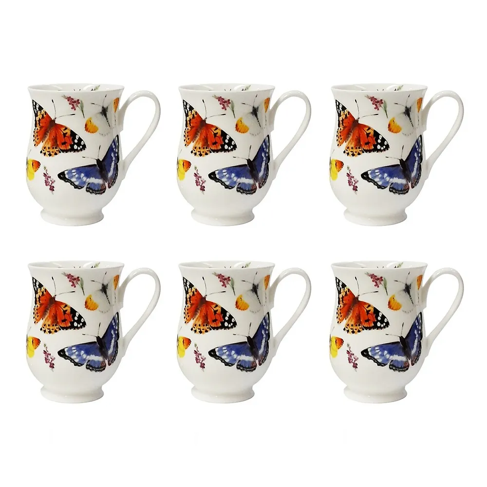 Butterfly Set Of 6 Eleanor Mugs