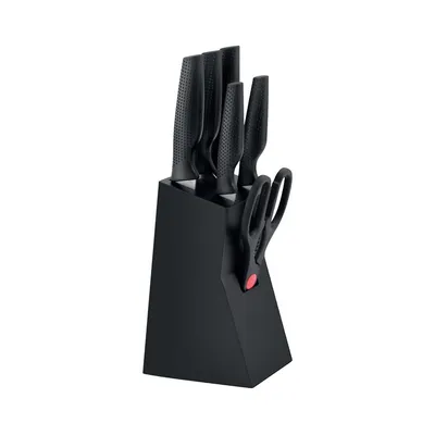 Knife Set With Storage Block, Stainless Steel Blade