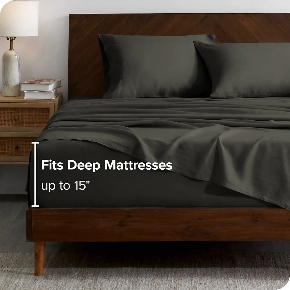 Sheet Set - Ultra-soft Linen Bed Sheets Deep Pocket Bedding & Pillowcases