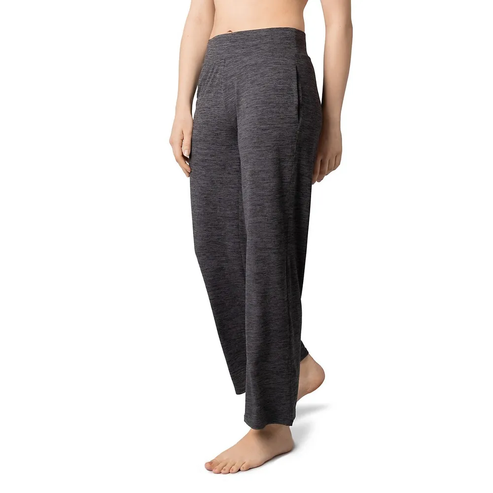 Knit Comfy Stretchy Pull On Pajama Pants Wide Leg