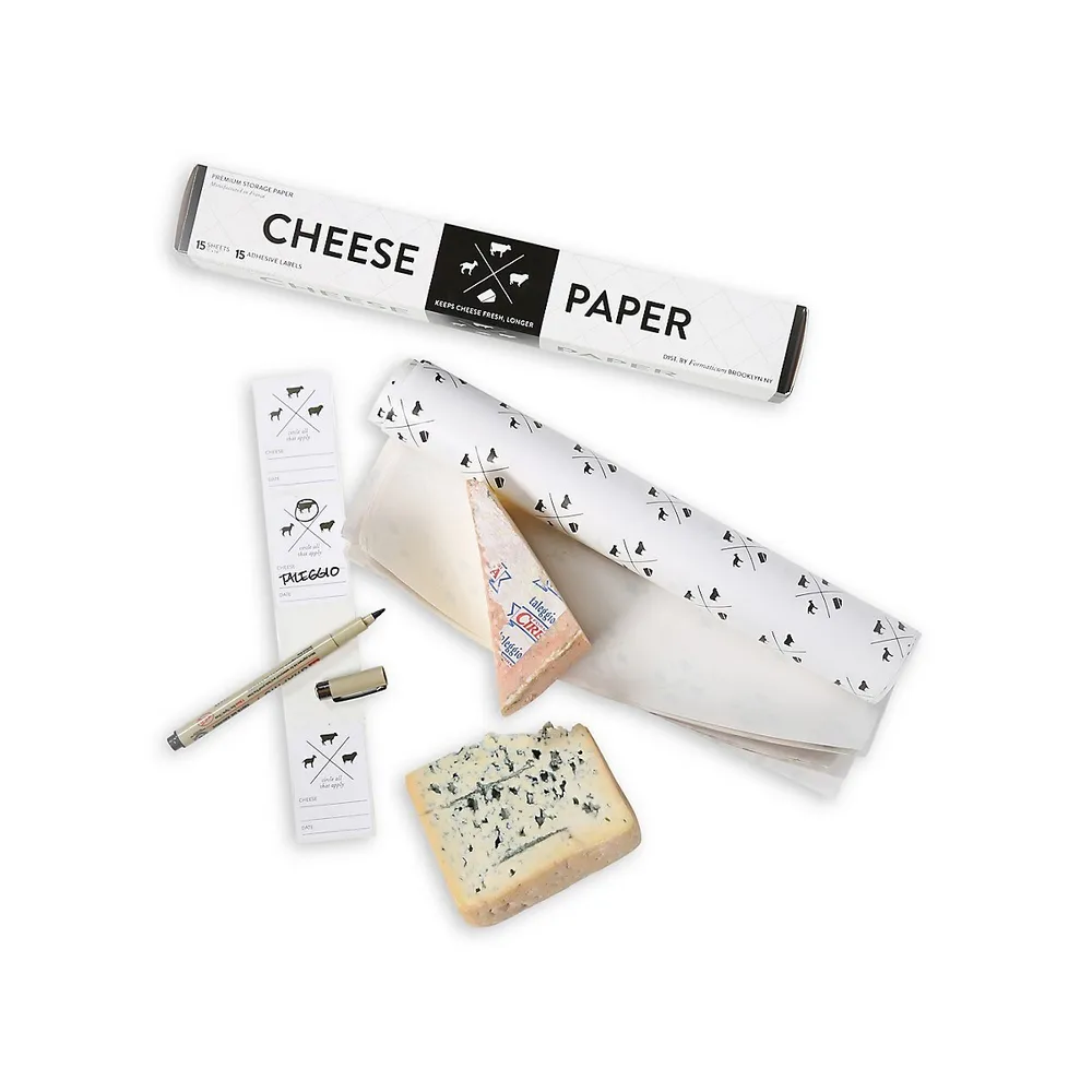 Papier à fromage avec étiquettes
