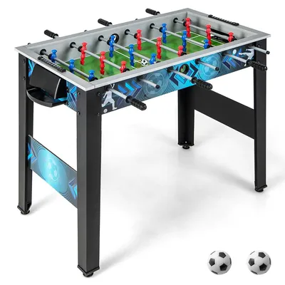 Foosball Table Game Set With 2 Footballs, Smooth Handle, 18 Realistic Players