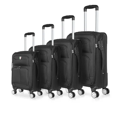 Strati 4 Pc Abs Softside Luggage Suitcase Set