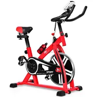 Adjustable Exercise Bike Cycling Cardio Fitness Aerobic Workout 18lbs Flywheel