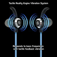 Mobile Gaming Earbuds For Ps4, Pc, Xbox One & Nintendo Switch With Bass Vibration Feedback & Microphone - Full Metal Housings, Noise Isolating, In Ear Hooks
