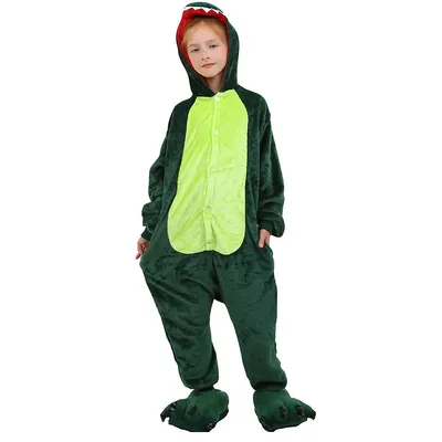 Green Dinosaur Kid Onesie Costume
