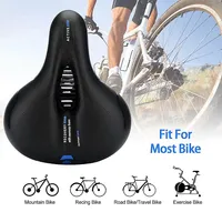 Bike Seat, Replacement Bicycle Seat Cushion With Waterproof Memory Foam Padded Leather, Reflective Strip, Dual Shock Absorbing Rubber Balls, Universal Fit For Bicycles, E-bikes