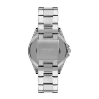 Men's Lc07541.370 3 Hand Silver Watch With A Silver Metal Band And A Green Dial