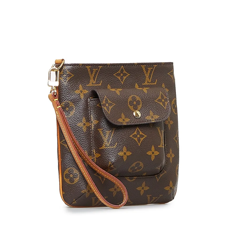 Louis Vuitton Monogram Partition Wristlet Pouch Bag