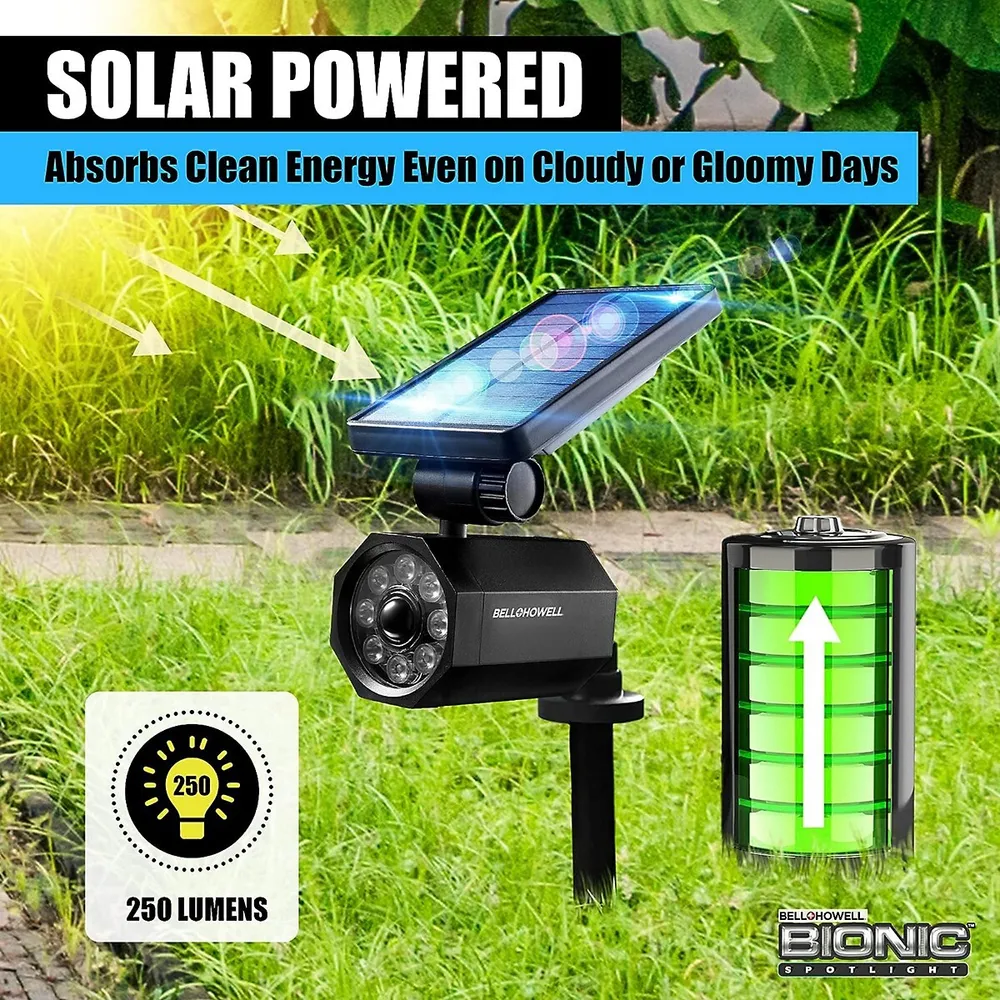 Bionic Spotlight Deluxe Integrated LED Solar Powered Outdoor Security Light