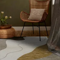 Modern Abstract Hand-tufted Beige Brown Indoor Area Rug