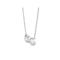 Diamond Accent Infinity Necklace In Sterling Silver
