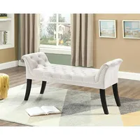 Imperial Tufted Bench With Armrest