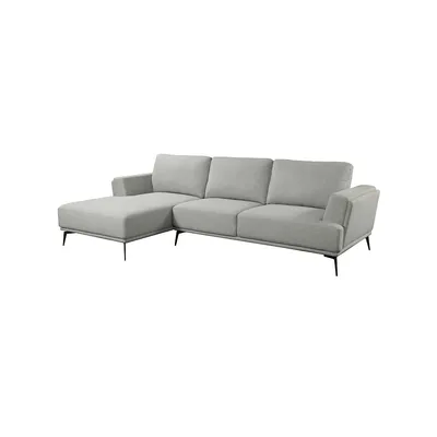 Newport Adjustable Deep Seating Sectional Sofa Nela Light Grey