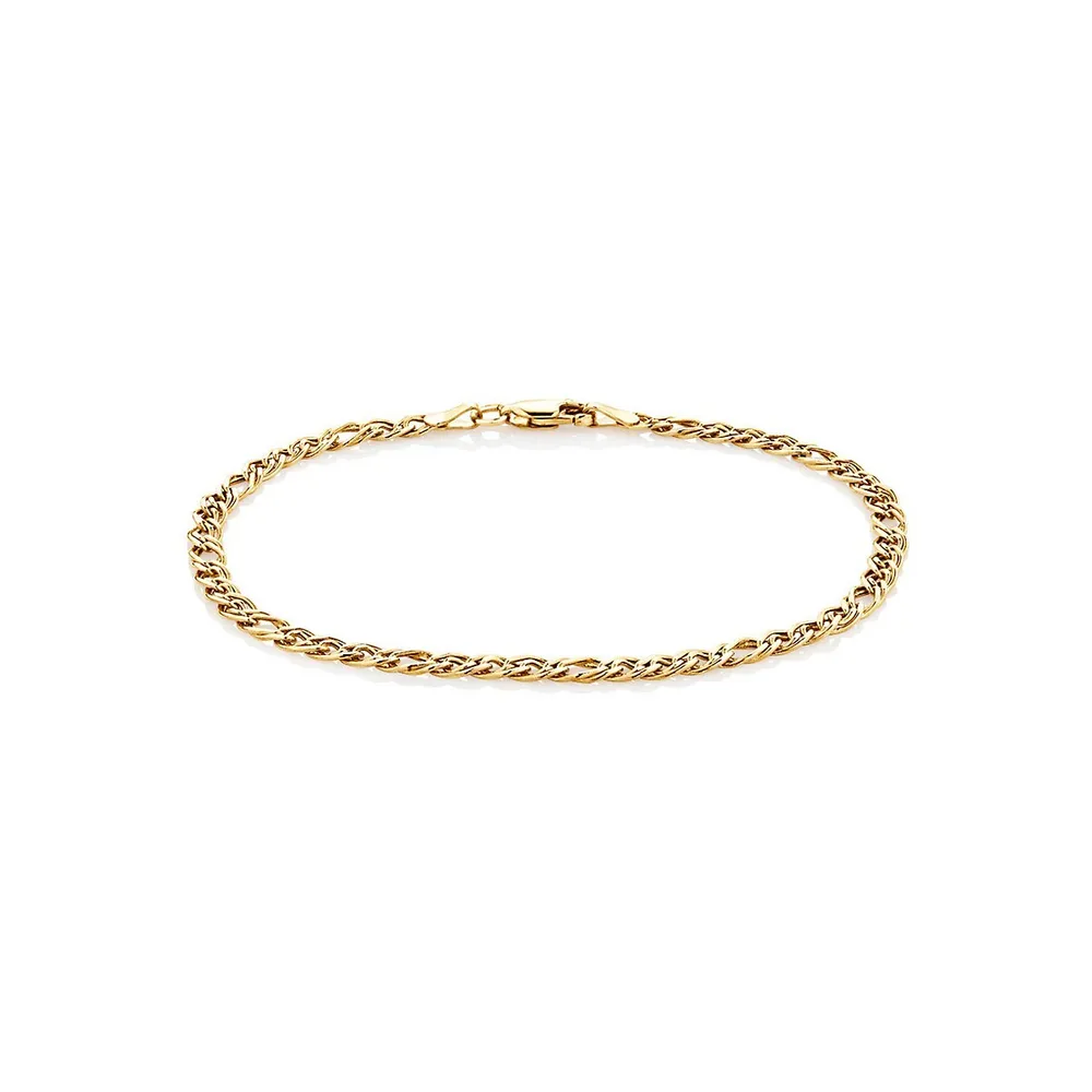 19cm (7.5) 2.5mm-3mm Width Bead Bracelet in 10kt Yellow Gold