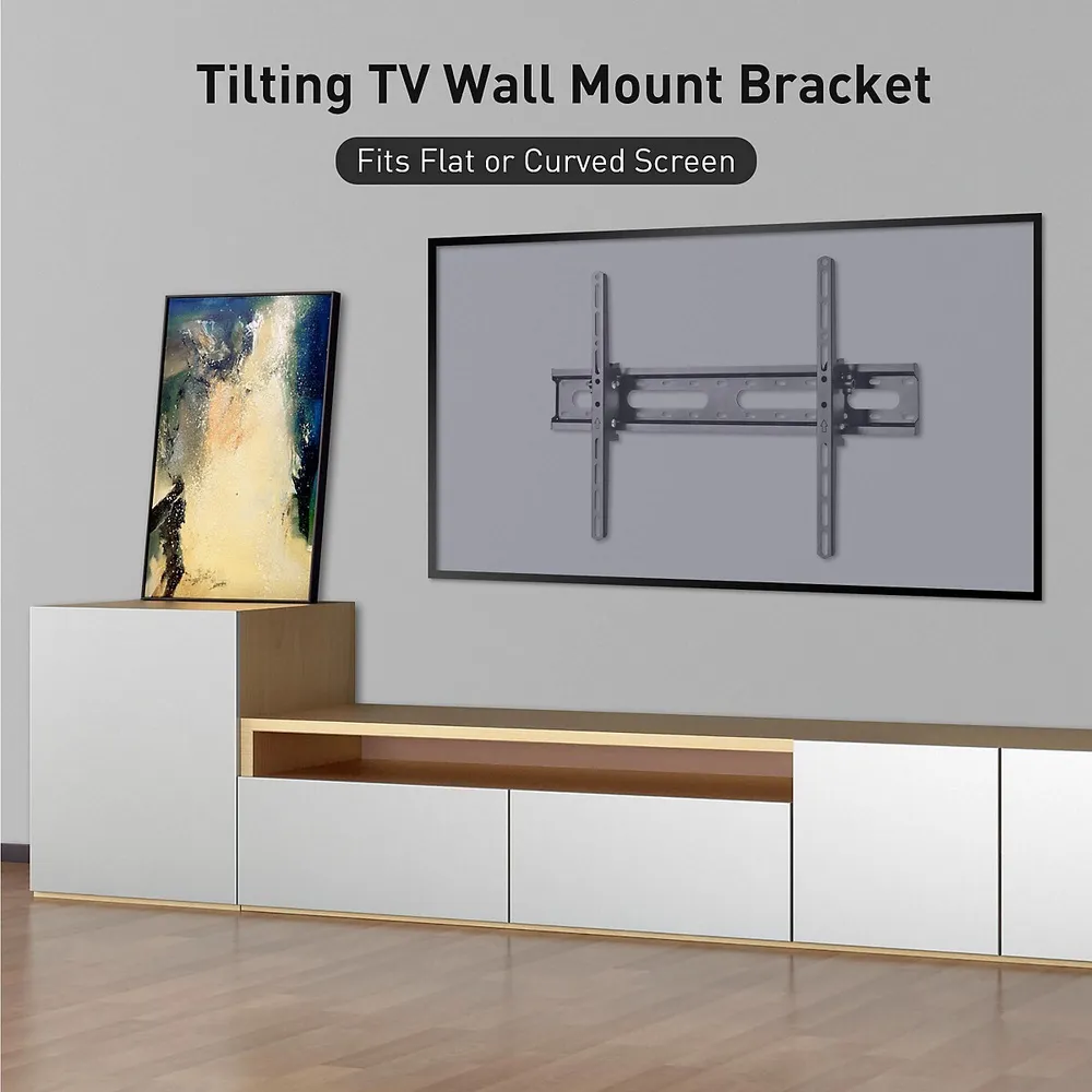 Full Motion TV Wall Mount Bracket Heavy Duty for 37"-80" TVs with Articulating Arms - Black