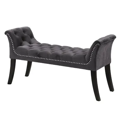 Imperial Tufted Bench With Armrest