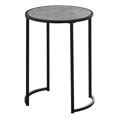 Accent Table 24" High / Stone-look Metal