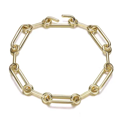 14k Yellow Gold Plated Link Chain Bracelet