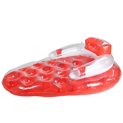 65'' Red And White Inflatable Strawberry Pool Water Lounge Float