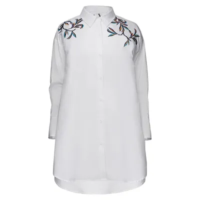 Palm Embroidered Blouse