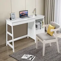 47.5'' Computer Desk Trestle Desk Writing Study Workstation W/ Shelf & 2 Drawers