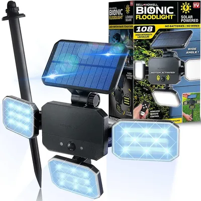 Bionic Floodlight 108 Integrated LED Solar Motion Activated Outdoor Security Light