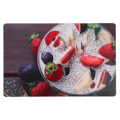 Plastic Placemat Chia Fruit Pudding - Set Of 12